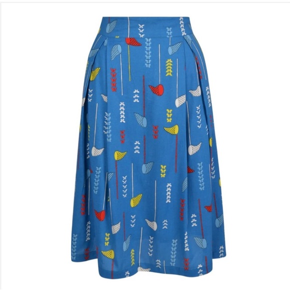 ModCloth Fever London Blue Butterfly Skirt 🦋 - Picture 4 of 16